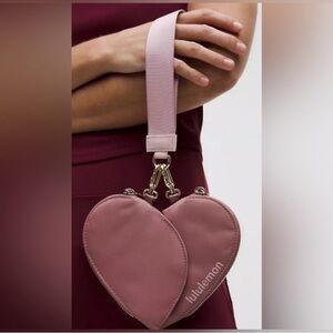 lululemon athletica Mauve Heart Wristlet